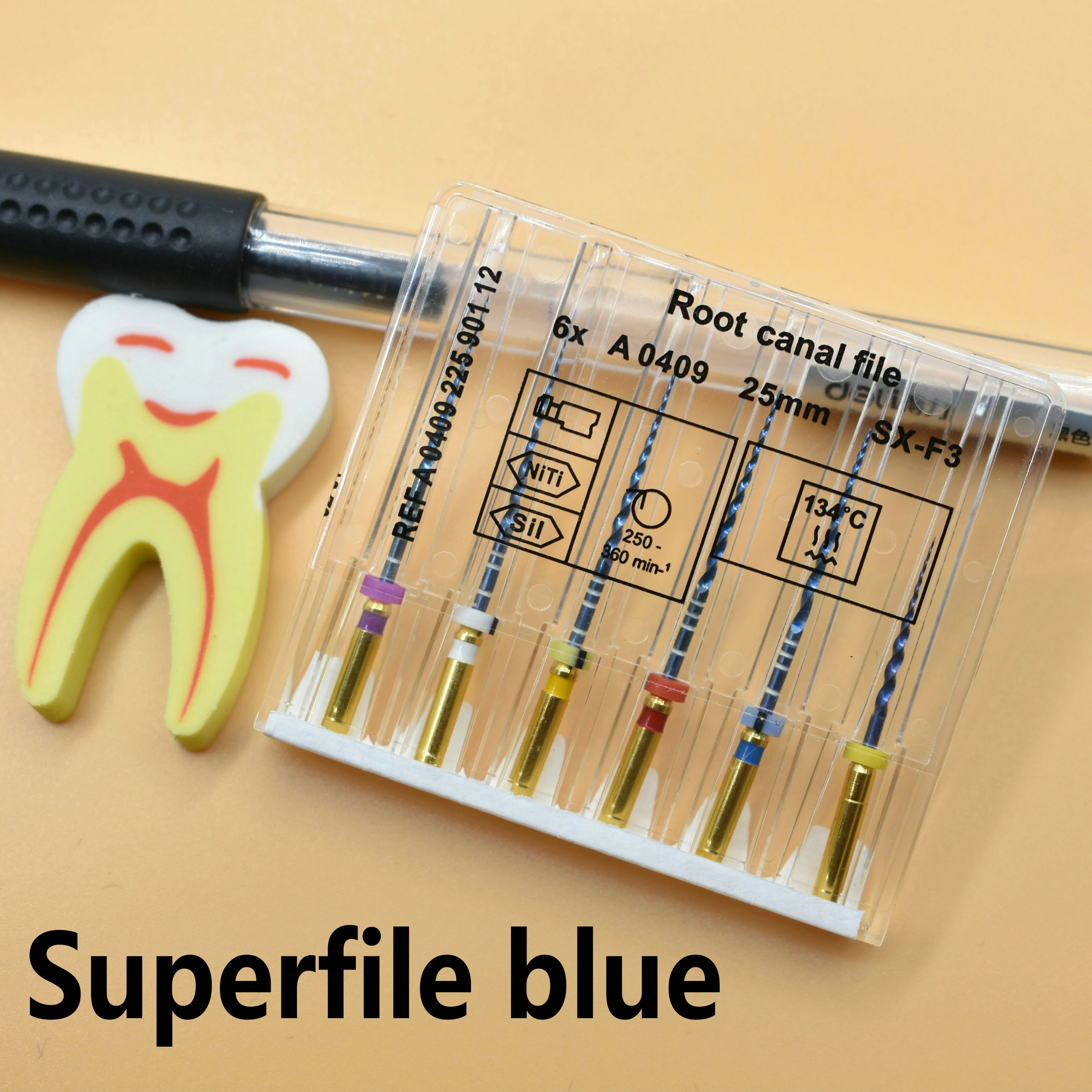

Dental flexible super files Blue heat actication M-wire rott canal files 25mm niti instrument SX-F3 dentistry