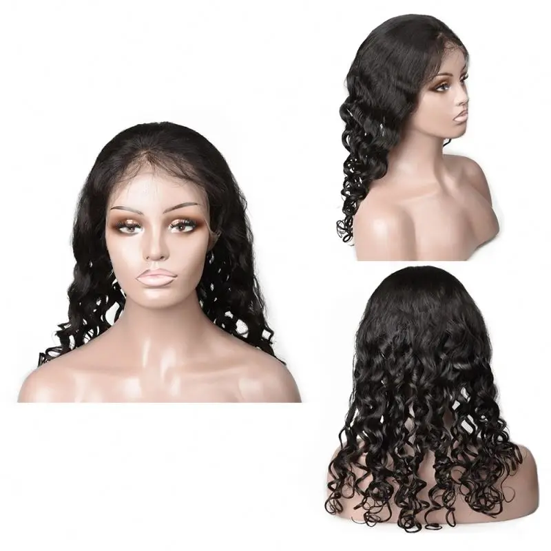 

Natural 20 inch Cuticle Aligned Brazilian Hair Human Hair Loose Wave Full Lace Black Loose Wave For Women