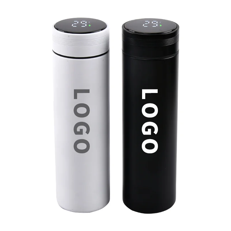 

500ml Termo Thermos Bottle Cup Water Flask Led Temperature Display Stainless Steel Smart Water Bottle with filter infuser