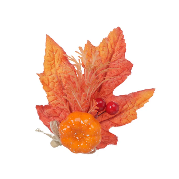 

Pumpkin Thanksgiving Table Decorations Leaf Pumpkin Napkin Ring Buckle, As picture