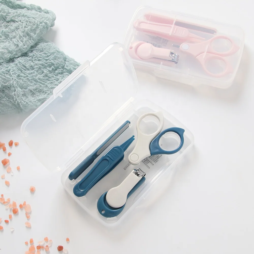 

Infant Care Travel Portable Professional Custom Health Nursery Care Kit 4PCS Baby Grooming Kit, Pantone color