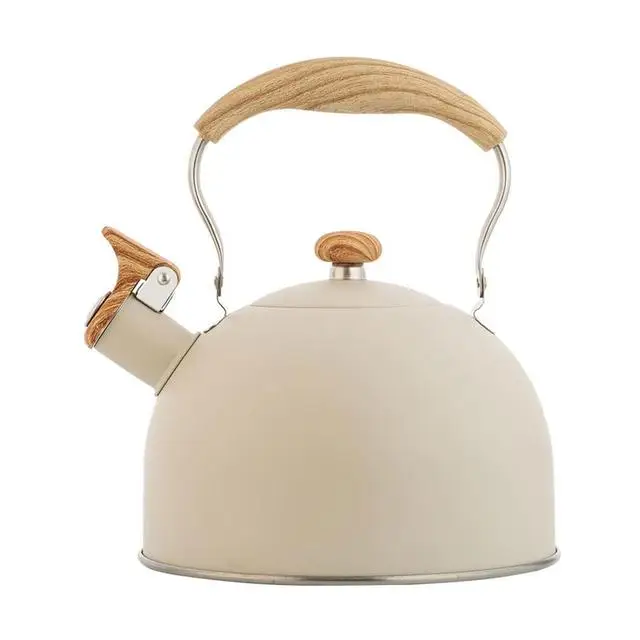 

New 2.5L Stainless Steel Whistling Tea Kettle Food Grade Teapot For Make Tea Boil Water Compatible Gas Stoves Induction Cookers