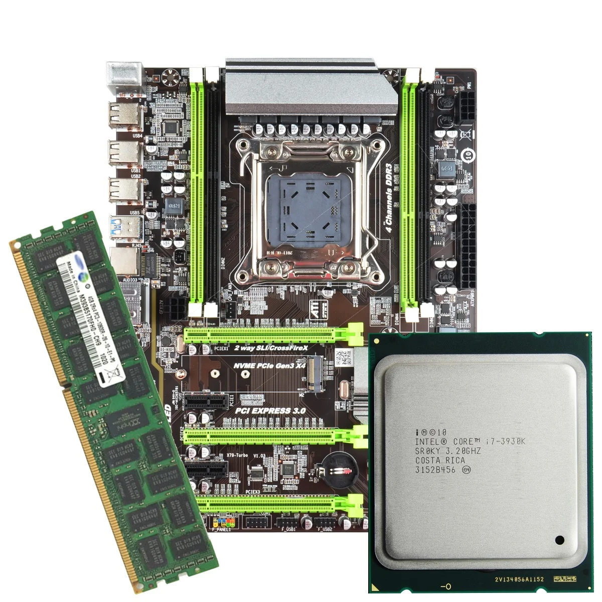 

X79 motherboard kit with LGA2011, Combos Core i7 3930K CPU, 16GB memory RAM