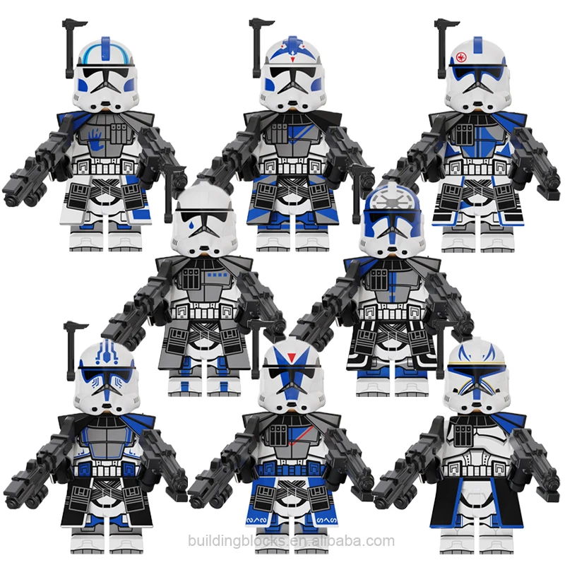 

KT1064 Star Clone Trooper Echo Hardcase Rex Storm Wars Series Model Mini Block Bricks Building Figure Toys Juguete