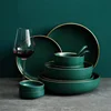 /product-detail/dark-green-color-living-art-italain-ceramic-glazed-round-luxury-porcelain-dinner-set-62260682688.html