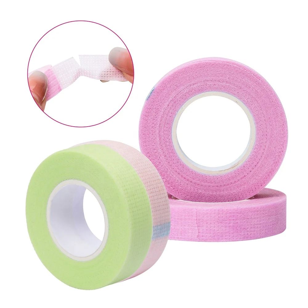 

Pink/Purple/Blue Adhesive Medical Tape Eyelid Sticker Breathable Under Patch For Eyelash Extension Grafting