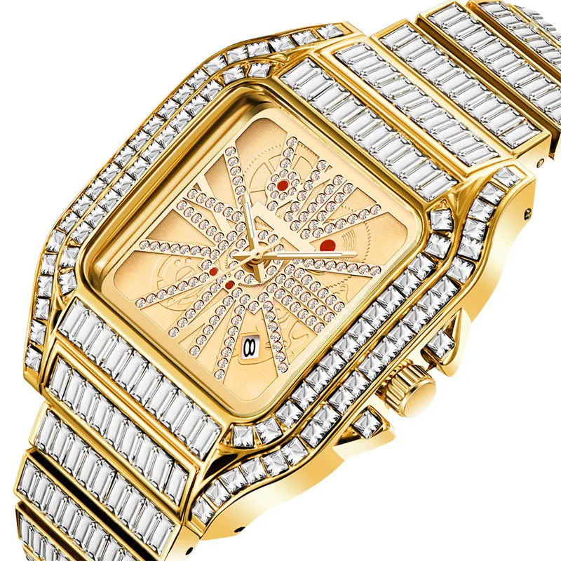 

Luxury And Fashion Watch Snowflake Rotating Dial Stainless Steel Watch For Ladies