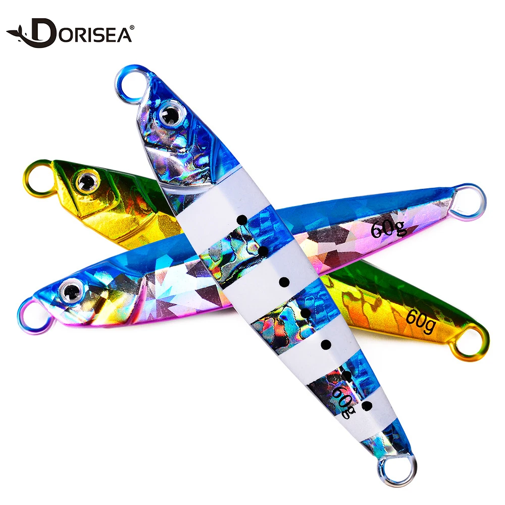 

DORISEA 7g 10g 14g 17g 21g 24g 30g 40g 60g Luminous Slow Jigging Metal Lead Lure