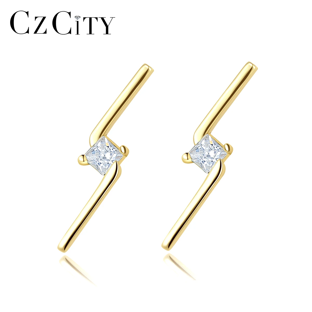 

CZCITY 2021Mexican Women Sterling Silver Earrings 925 Geometric Shape Women Jewelry