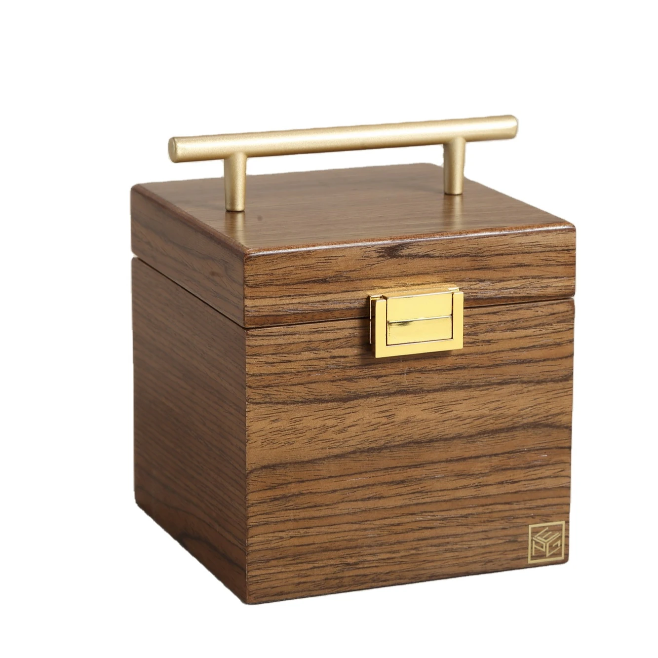 

Wholesale Custom Luxury Wood Jewelry Storage Box Organizer With Three Layers Necklace Ring Earring Case With Handle For Gift