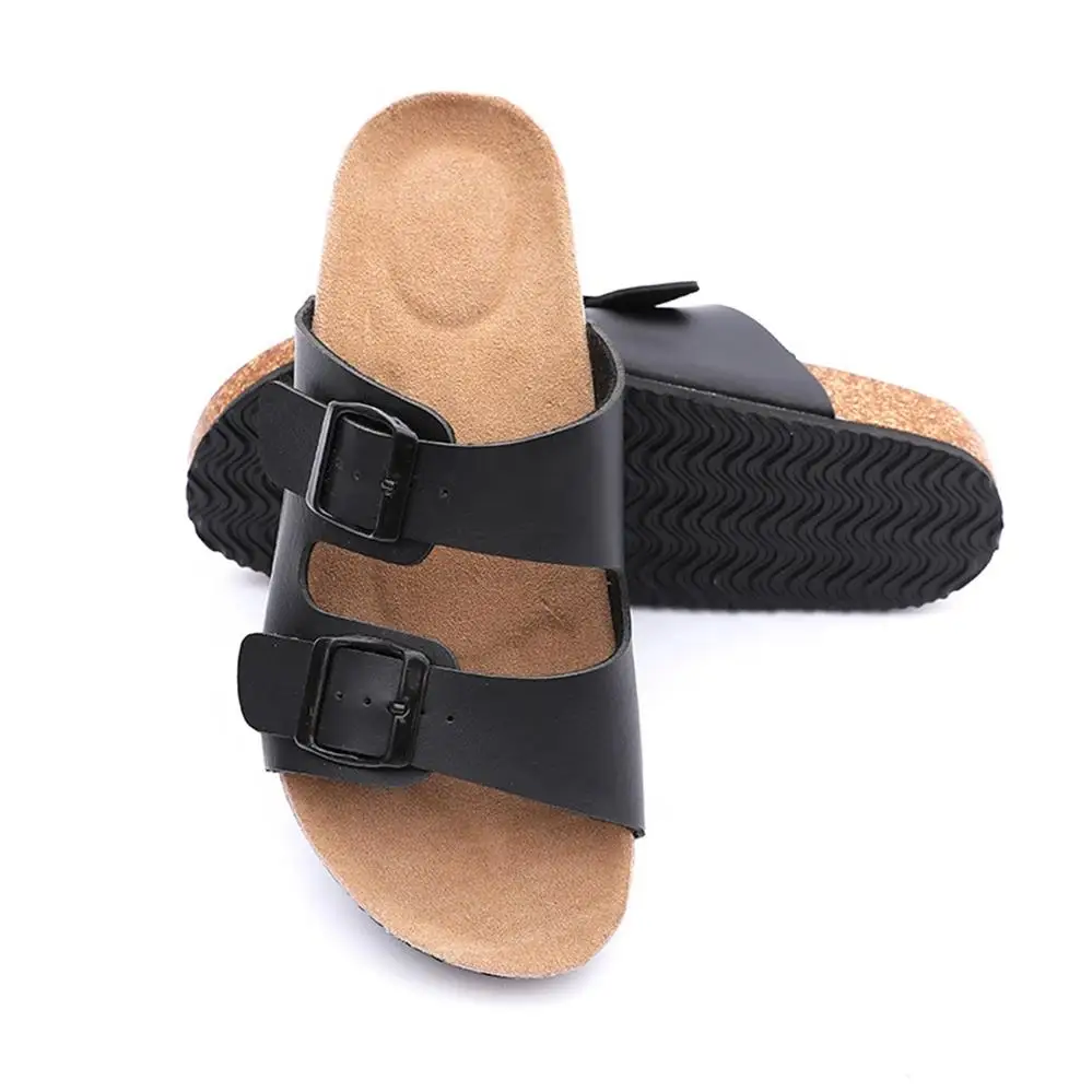 

Wholesale Prime Quality Two Straps Women Cork Leather Sandals