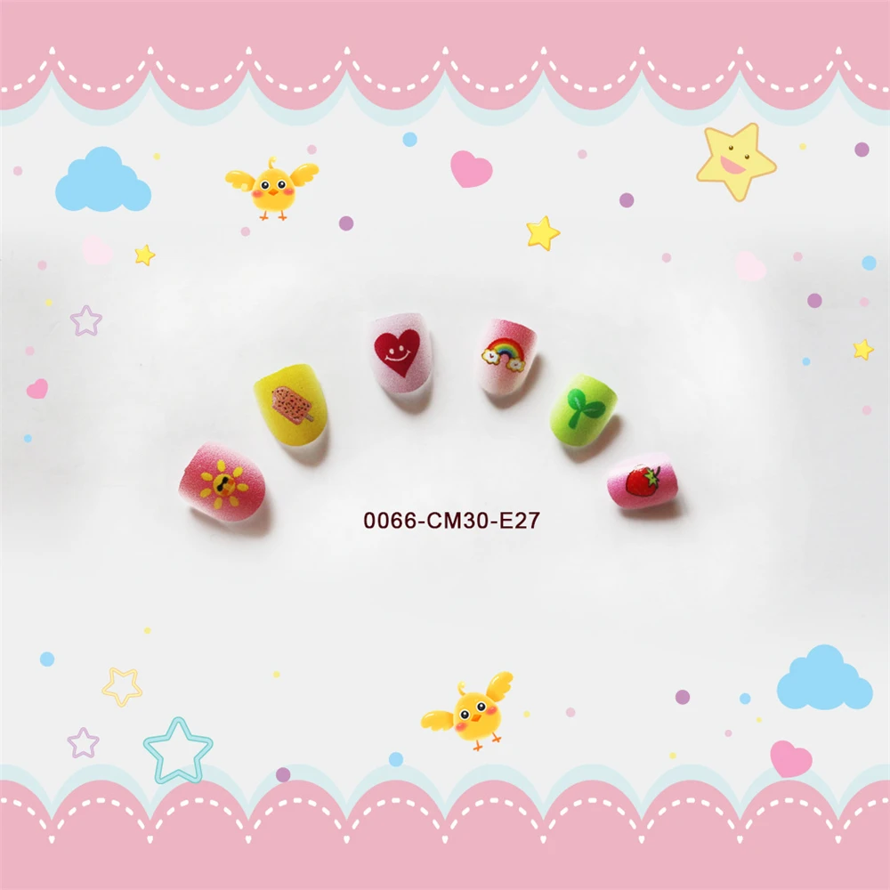 

Hot Selling New Style kids false nails press on nails for kids