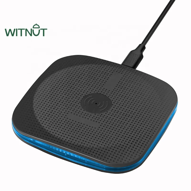 

WITNUT 10W Qi Wireless Charger Pad LED Light Fast Charging Wireless Charger for Android, Black white customized