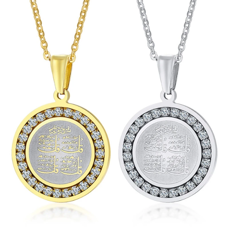 

gold plated jewelry stainless steel custom pendant necklace with logo, Picture