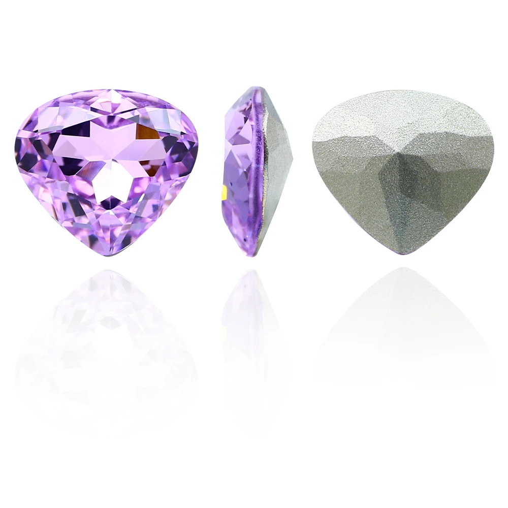 

Dongzhou 3015 Peach Shape Point Back Fancy Stone Crystal Violet Color Glass Rhinestone For Jewelry Making
