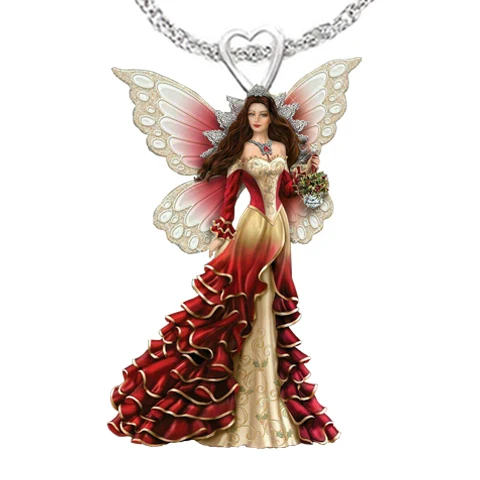 

Wholesale kids cute acrylic princess angel exquisite accessories ladies necklace