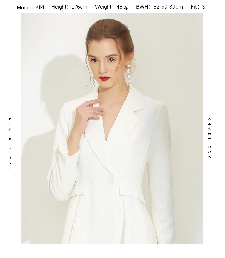 Women Business 2 Piece Office Ladies Suit Set Slim Fit White Pleated