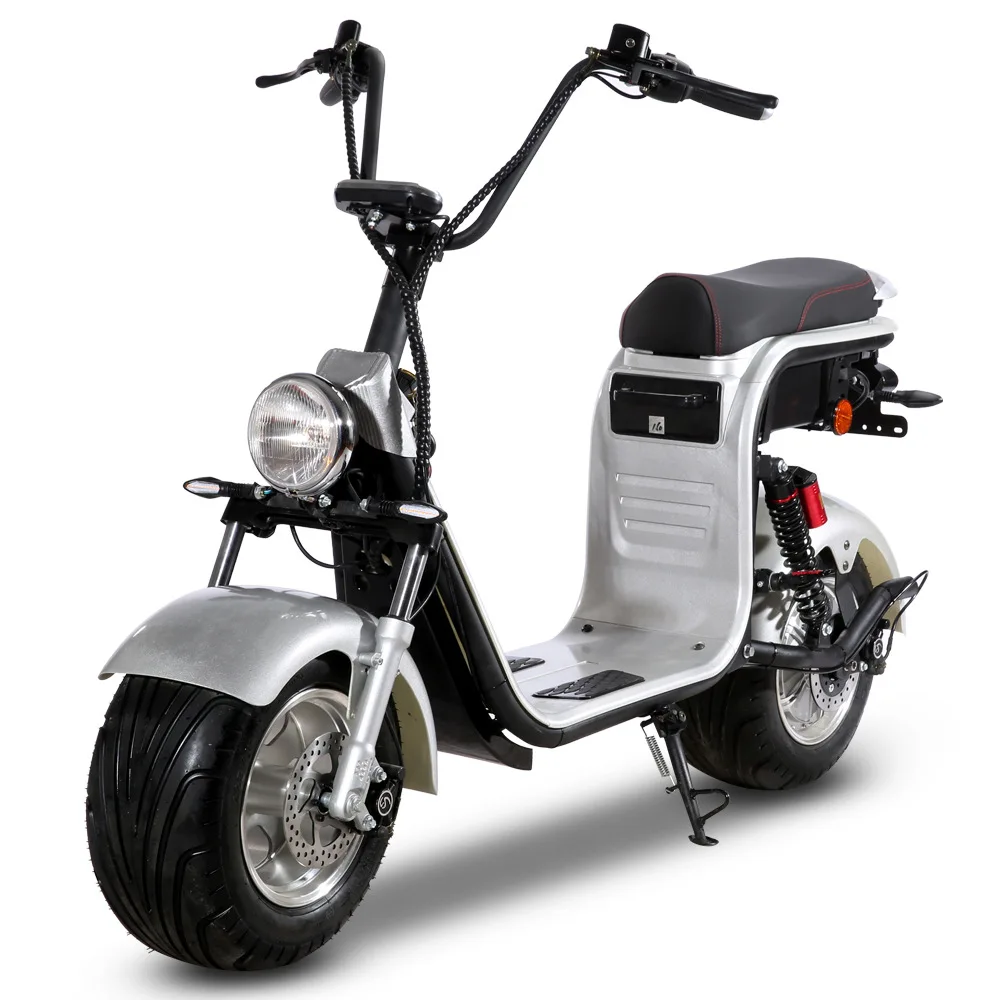 

scooter europe warehouse citycoco fat tire elektirikli scooter city coco eec coc electric scooter 2000w, Black