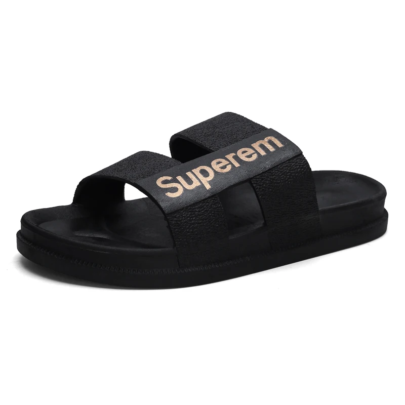 

Factory new personality explosion slippers flip flops men, White gold