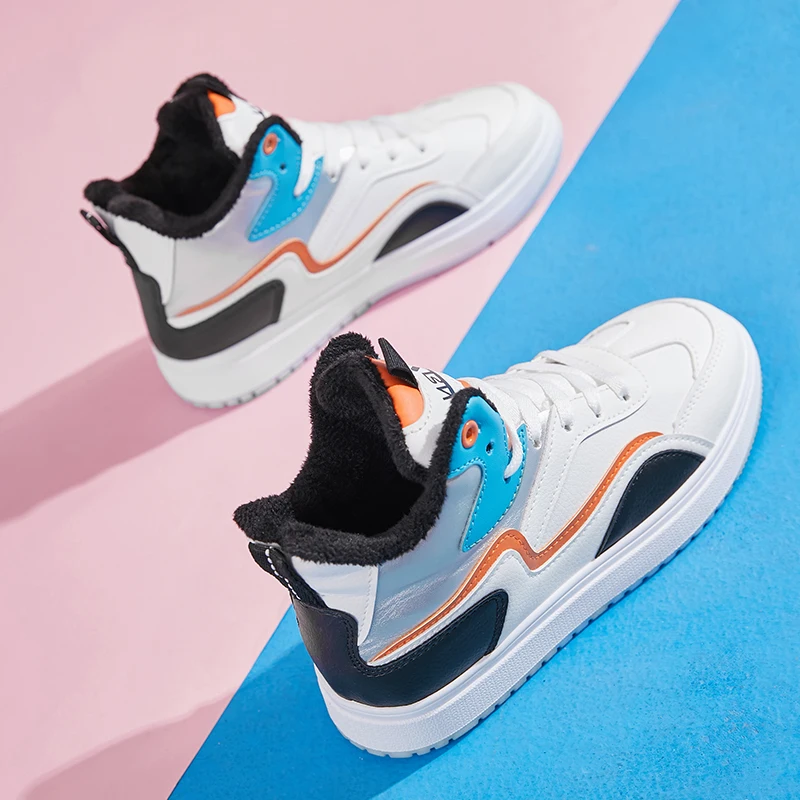 

INS Hot Fashion Genuine Leather Sneakers High Top Air Cushion Basketball Shoes Women Chaussure Basket Femmes Sneakers