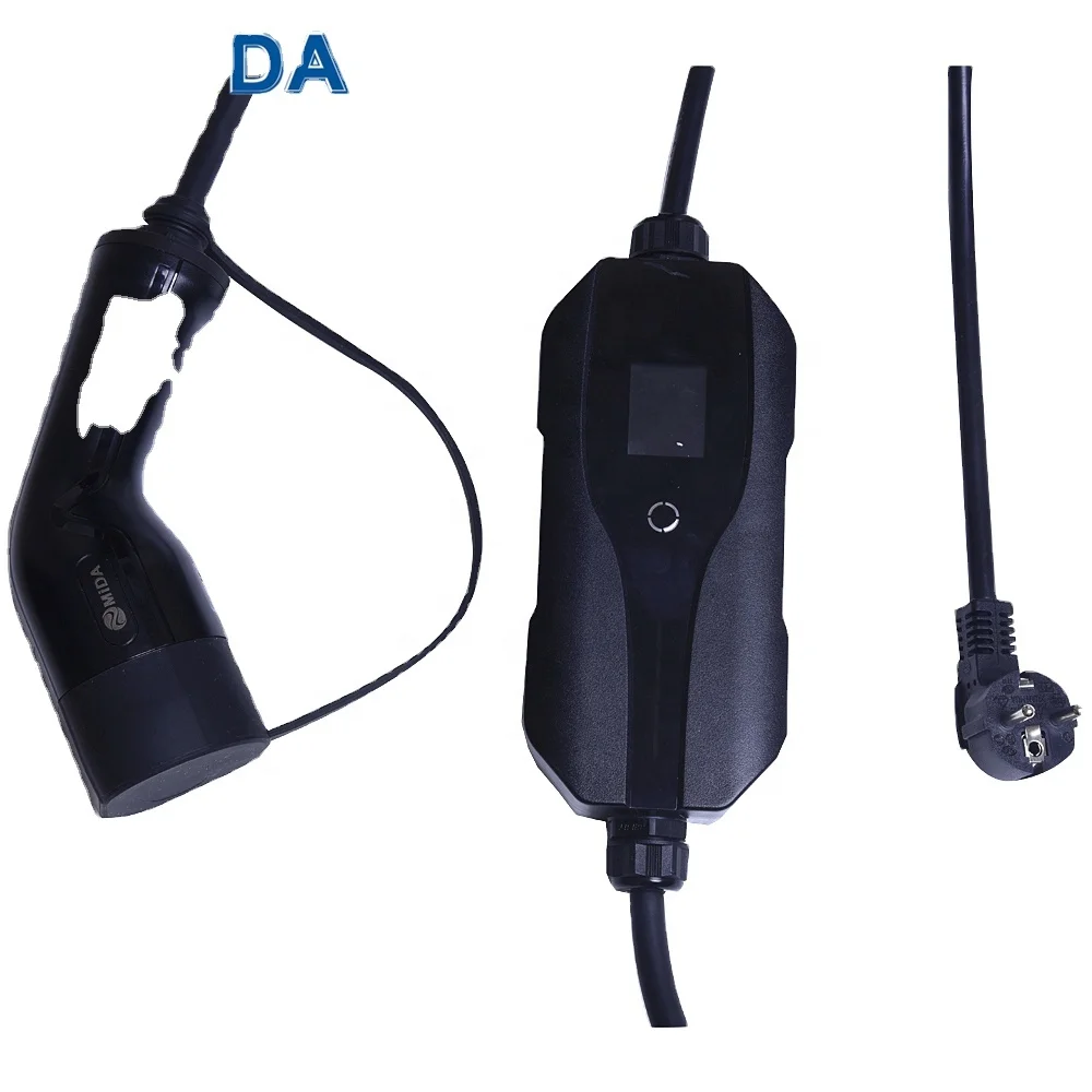 

Type 2 Portable EV Charging Cable Current Switchable 8-16 A EV Charger with EU Shucko Plug