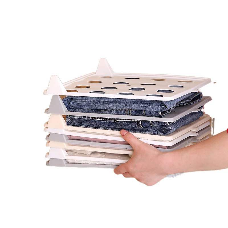

Lazy people's creative folding board storage rack, White, gray, beige