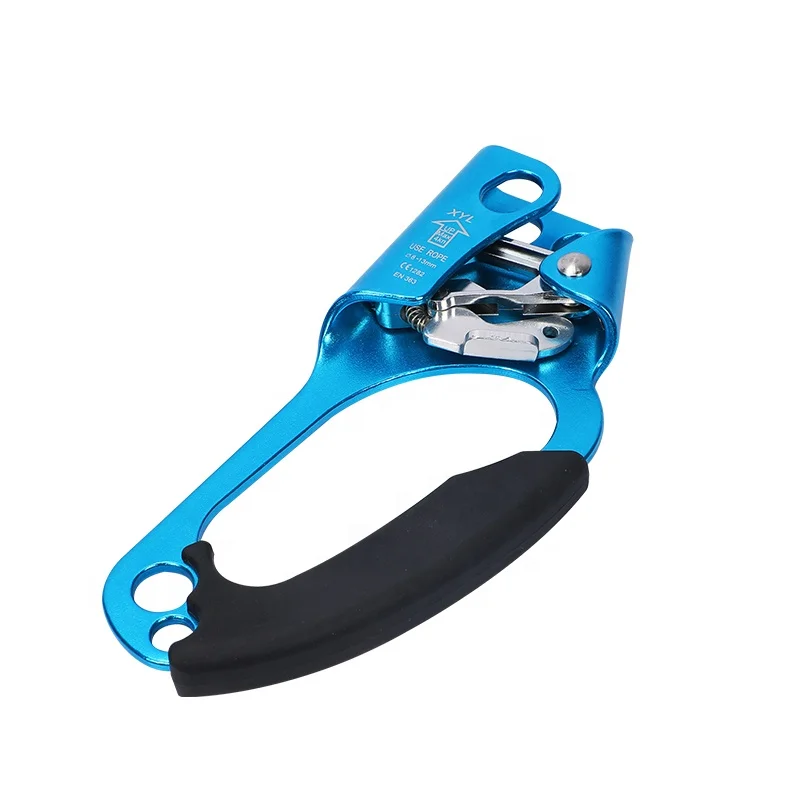 

High quality cheap right left hand ascender rock climbing tree rappelling rope clamp work at height