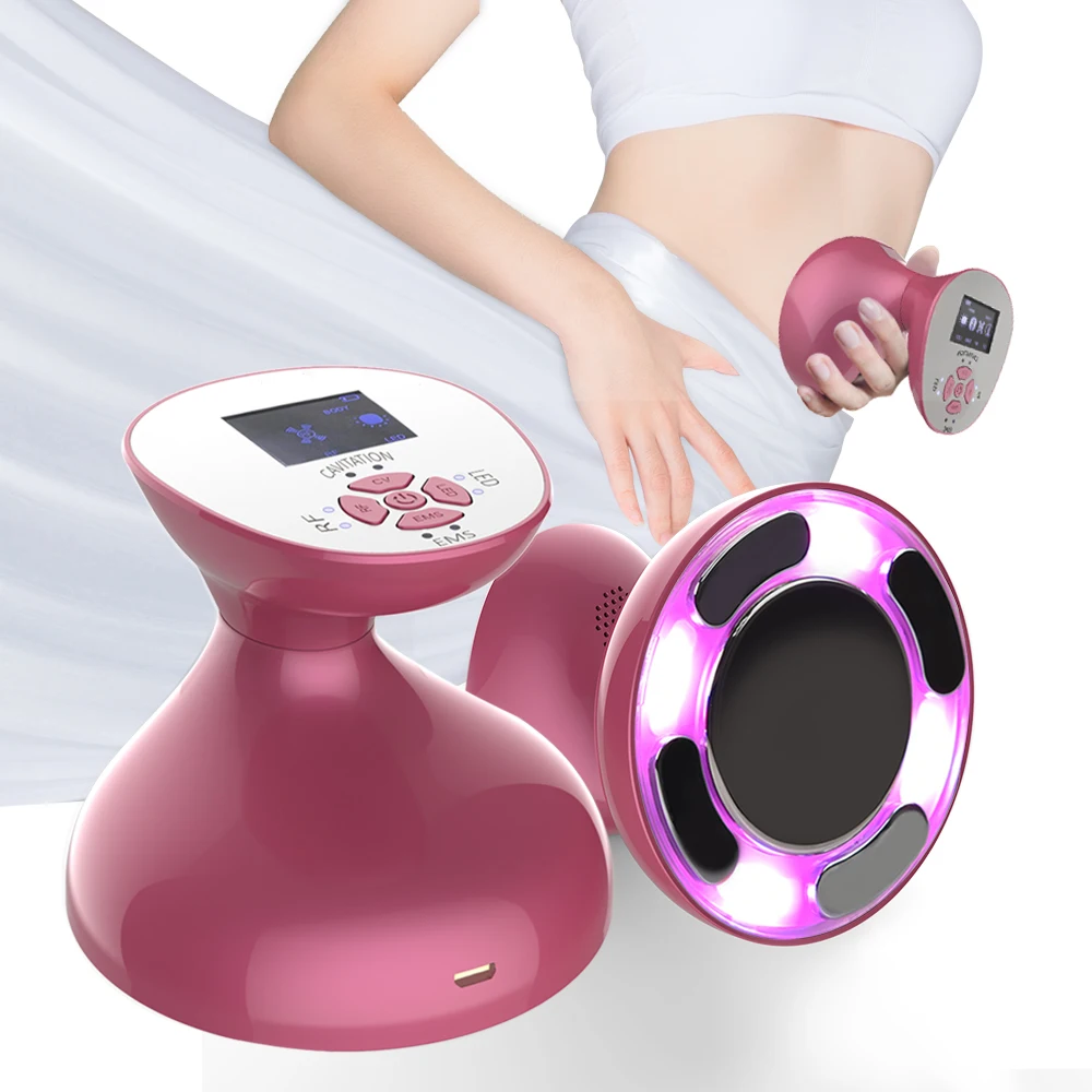 

Body products shaper ems weight loss slimming fat burner ultrasonic massager led beauty device breast massager Dropshipping, Silver gold pink