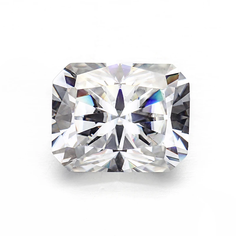 

Starsgem 3ct moissanite diamond beads 7*10mm 3 ct pure white color 3 carat radiant cut moissanite