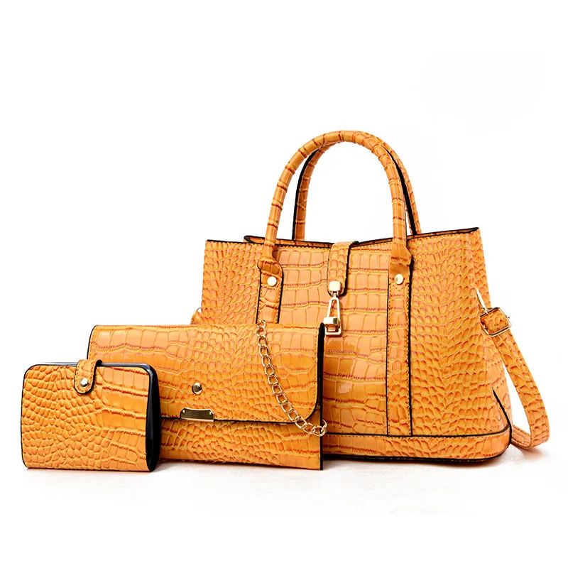 

Hot Selling Messenger Bags sac femme Waterproof Crossbody Handbag Crocodile Stone Hand Bag Set, Multi