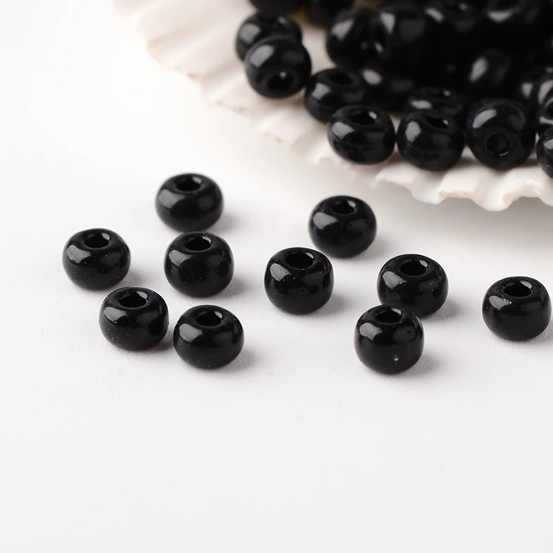 

PandaHall 8/0 FGB Opaque Black Colors Round A Grade Glass Seed Beads