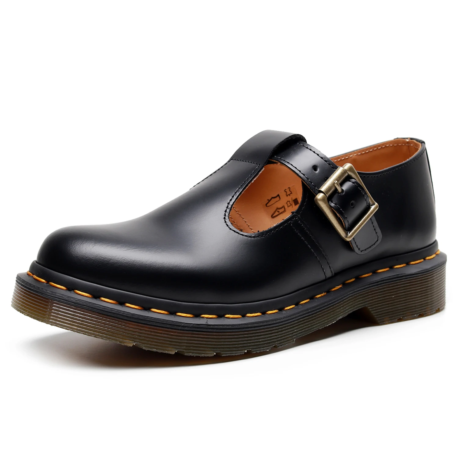 

Retro T-band Fashion Mary Jane Thick-soled Tpr 2020 Hot Women's Leather Shoes