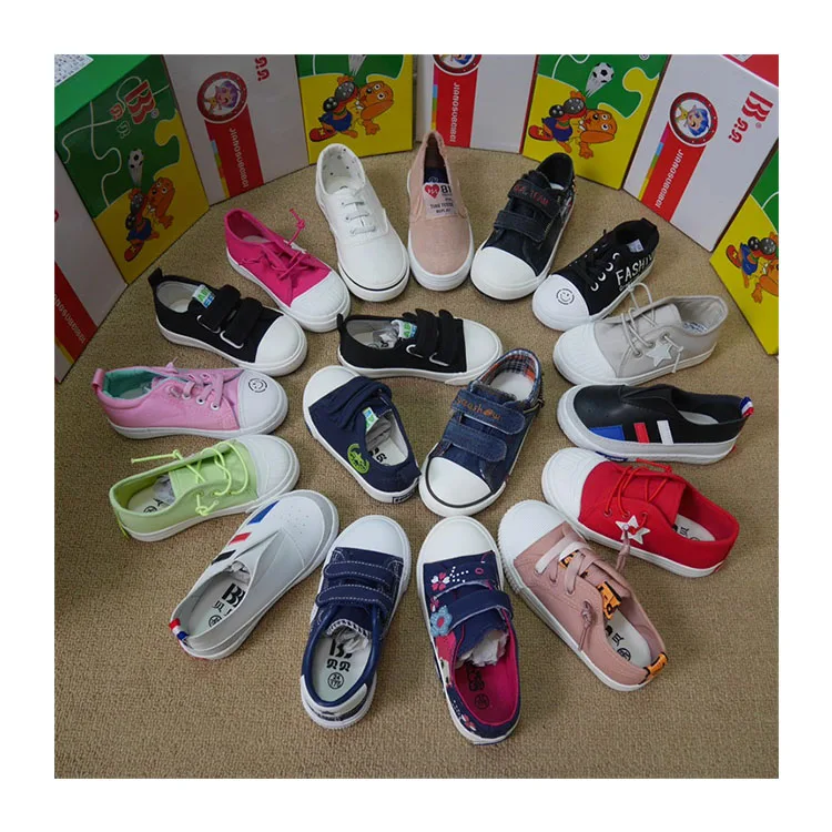 

Wholesale casual rubber first steps canvas sneakers children's baby shoes