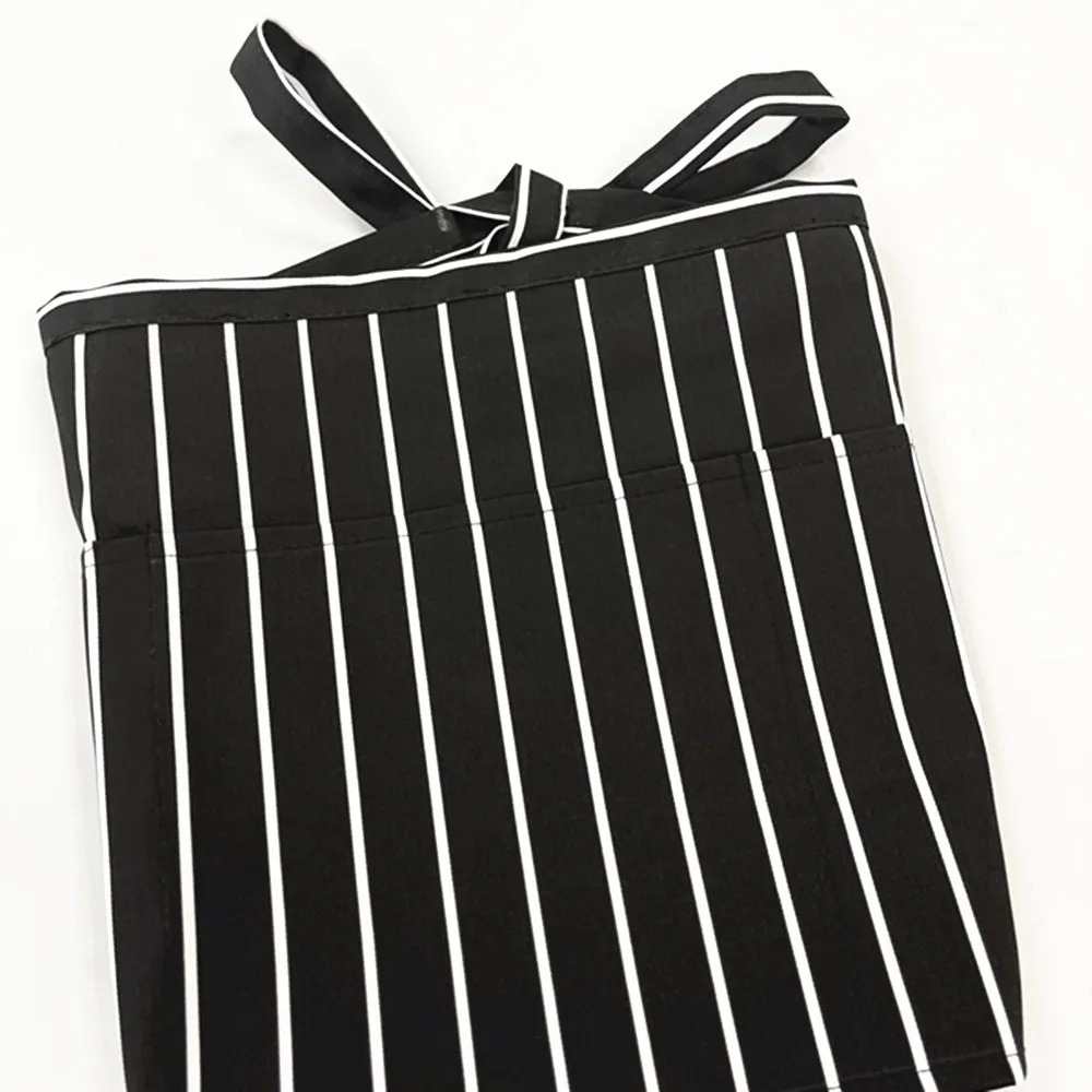 

Wholesale stripe design Kitchen Apron Unisex Cooking Kitchen Aprons for Baking BBQ Painting, Customized color