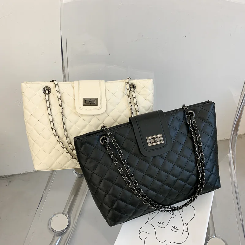 

wholesale women handbags 2021 ladies large-capacity shoulder messenger bag fashion rhombic tote bag