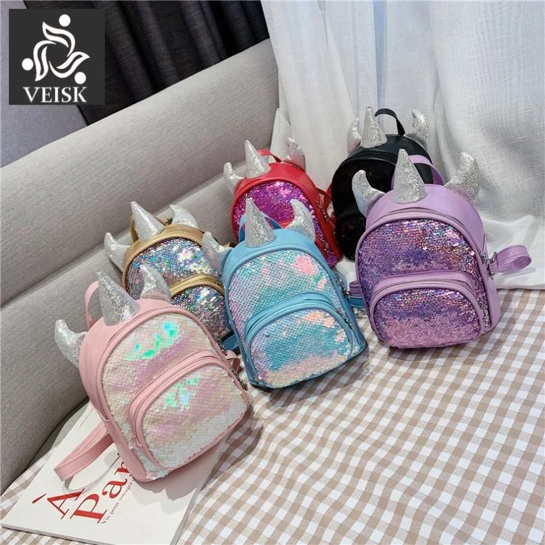 

Children Mini Sequins Backpack Purse Cute Leather Kids School Bags For Girls Small School Backpack Baby Travel Bag