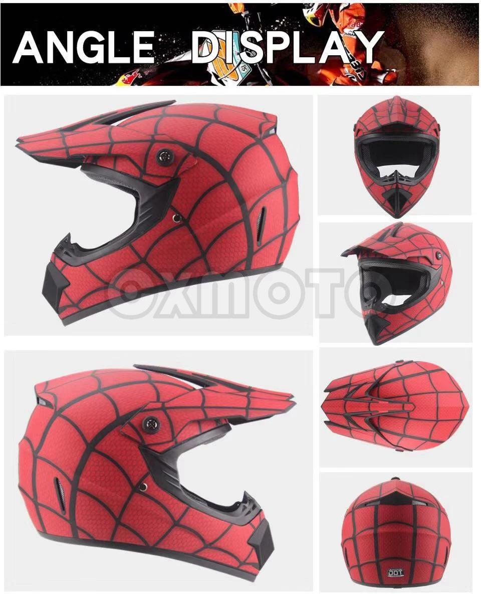 spiderman motocross helmet