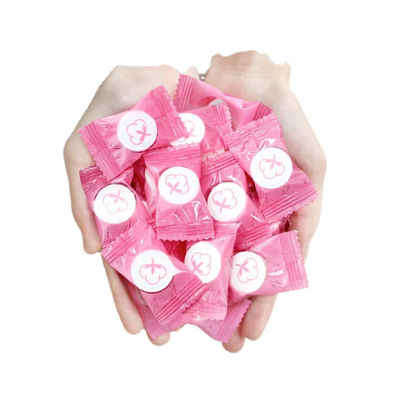 

30pcs Candy Color Towel Convenient Clean Towel Portable Washcloth Beauty Tool