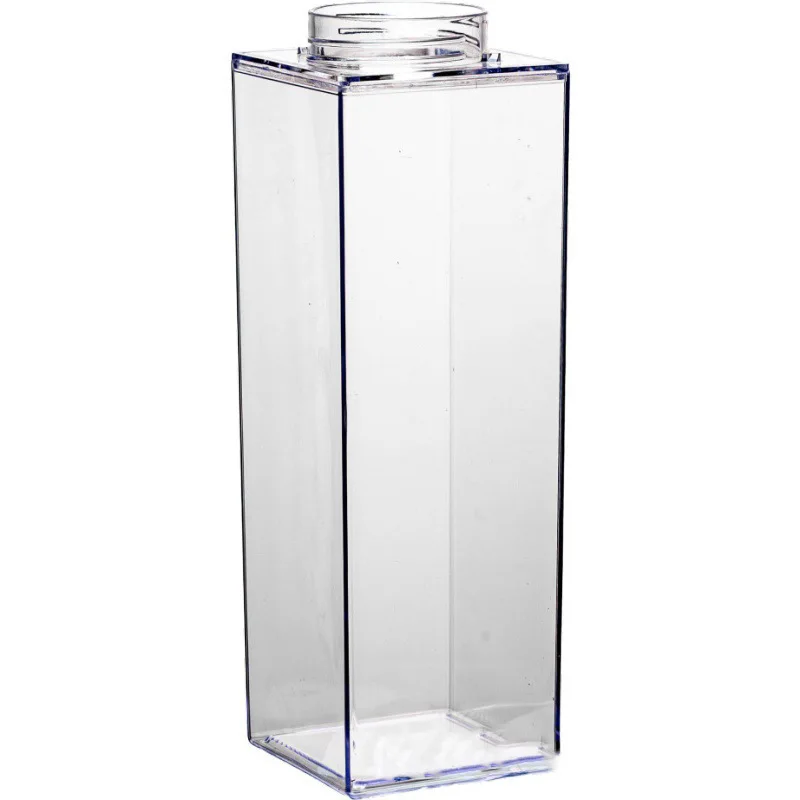 

Portable Insulated Promotional Milk Drink Square Clear Milk Carton Water Bottle