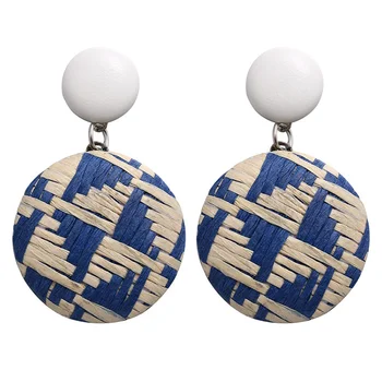 round beaded native earrings