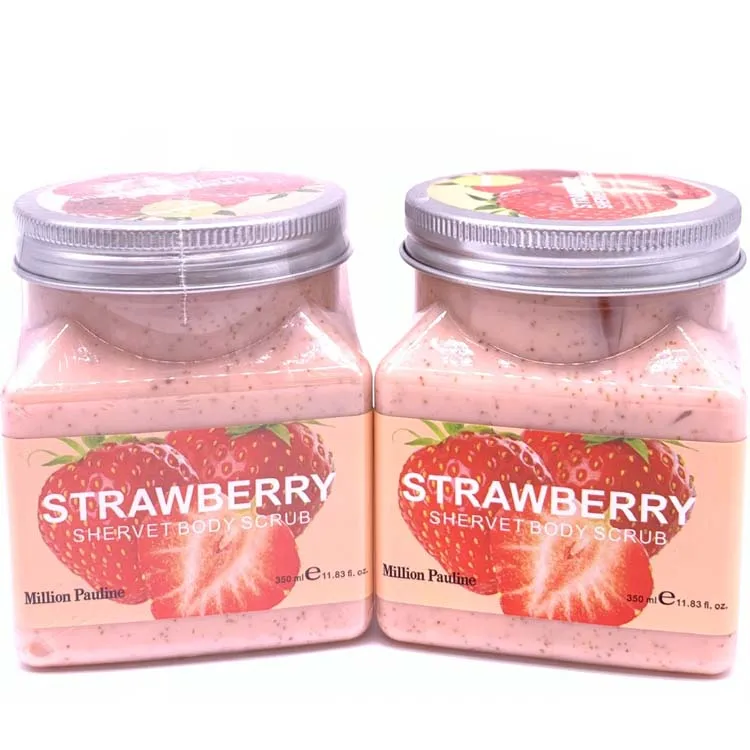 

Wholesale 100% Natural Organic Body Scrub Moisturizing Whitening Exfoliating Sherbet Face Body Scrub