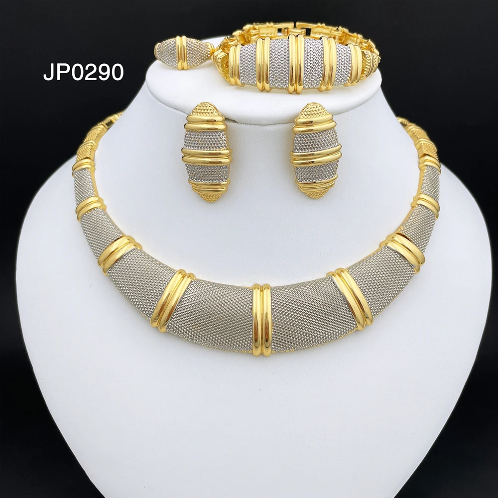 

Necklace bracelet earring ring dubai gold jewelry set african gold plating jewelry set wholesale african costume jewelry