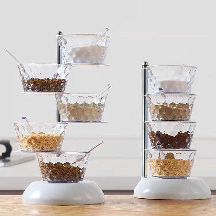 

Wholesale Kitchen plastic spice jar Vertical spice rack organizer rotating spice rack