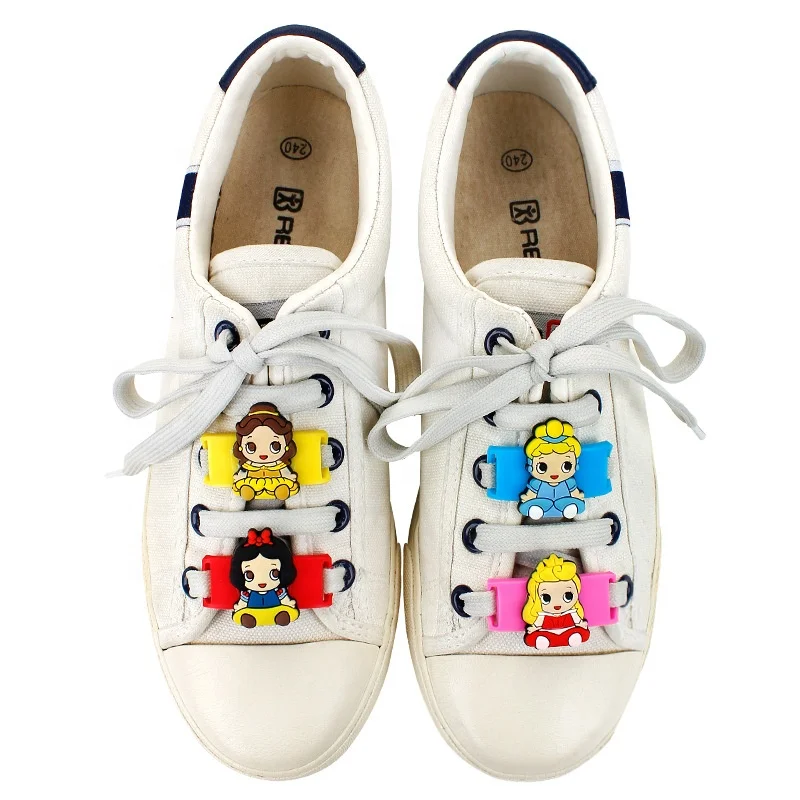 

XILIANGFEIZI Wholesale Cartoon Princess Pvc Accessories Shoe Lace Charm Character Shoes Buckle Cute Girl Shoe Charms