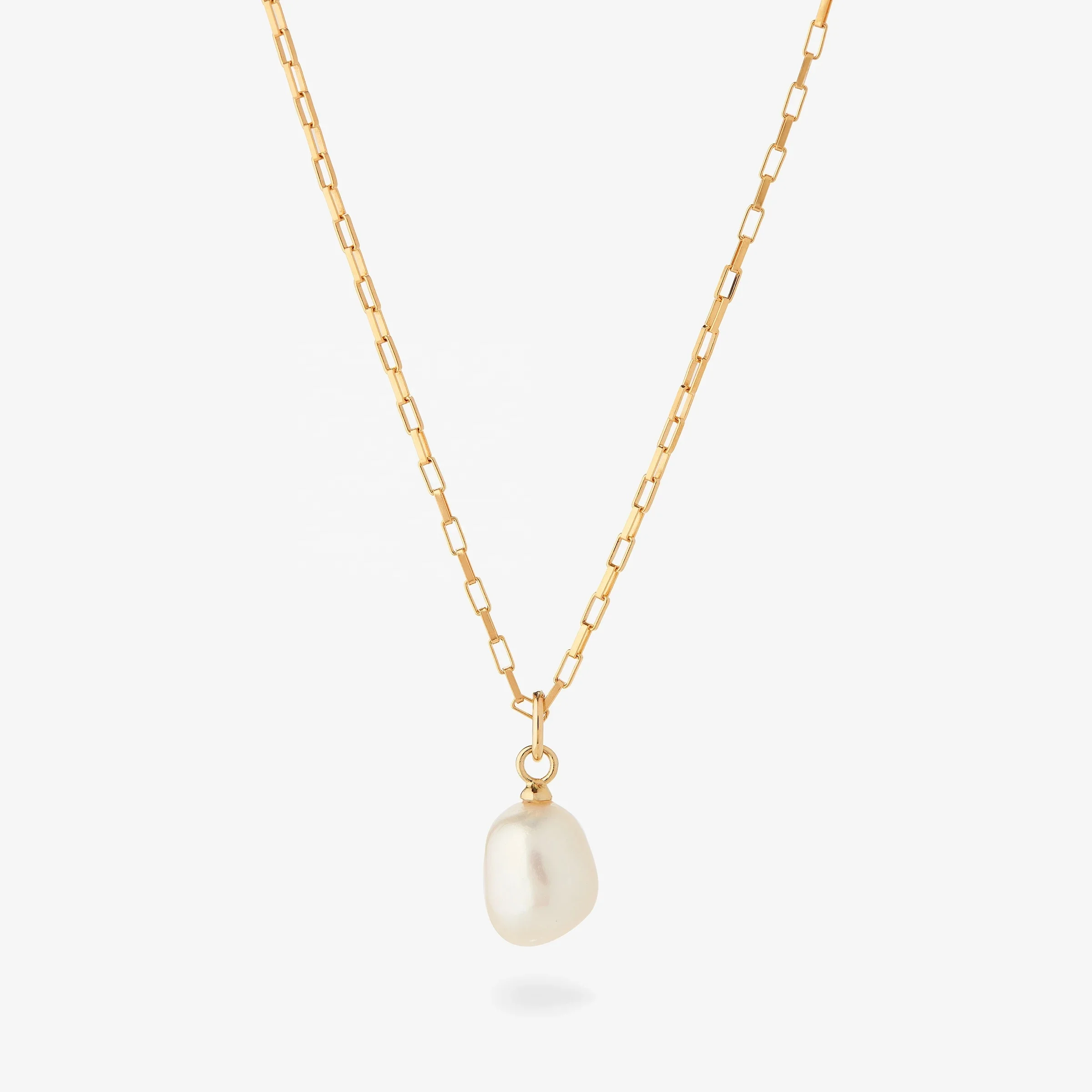 

Boho Jewelry 925 Sterling Silver Freshwater Baroque Pearl Electric Chain Necklace 2020