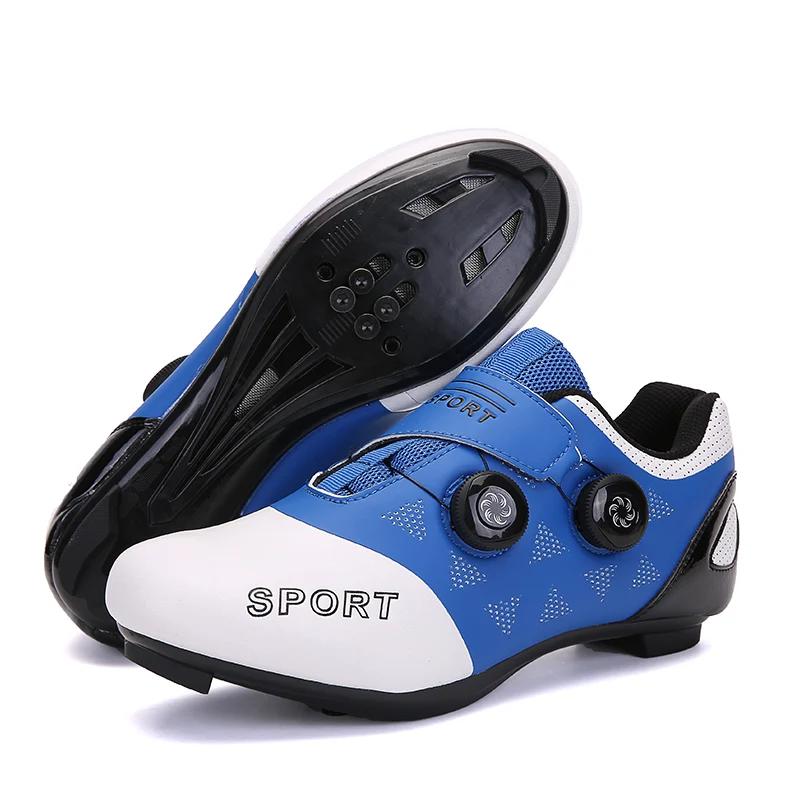 

2021 professional custom logo road lock mountain cycling shoes single button bike shoes breathable large size, Picture