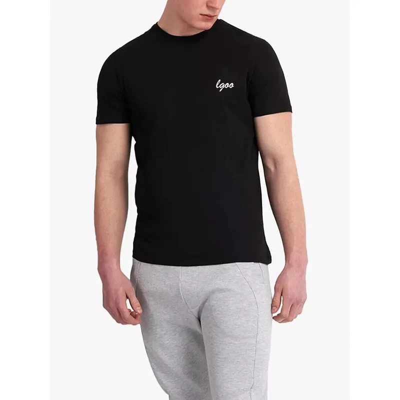 

Mens Plain Cotton Fashion Short Sleeve T Shirt Slim Fit Custom Logo T Shirt