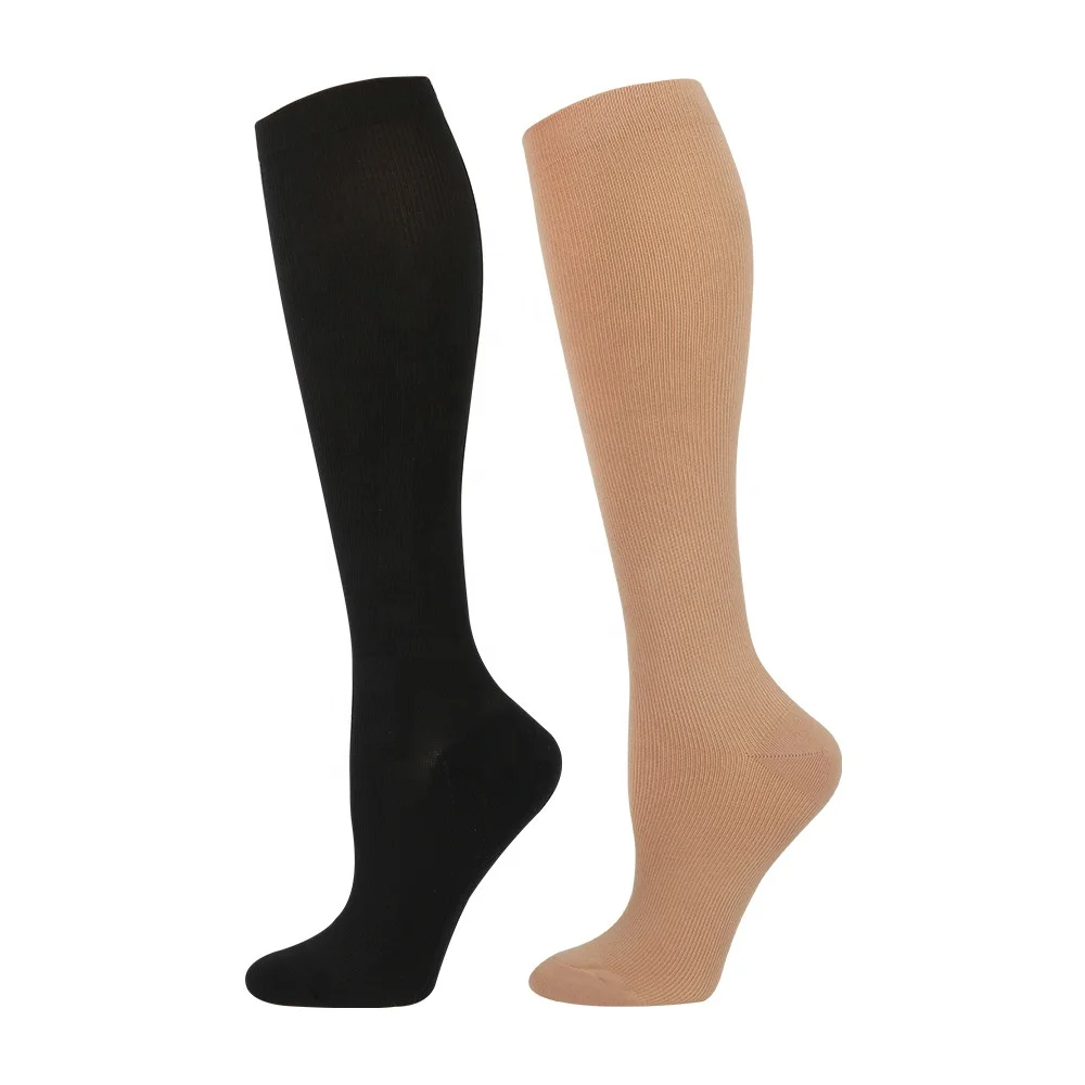 

Wholesale Sweat-absorbent Wide Calf Solid Color Compression Socks for Varicose Veins, Custom color