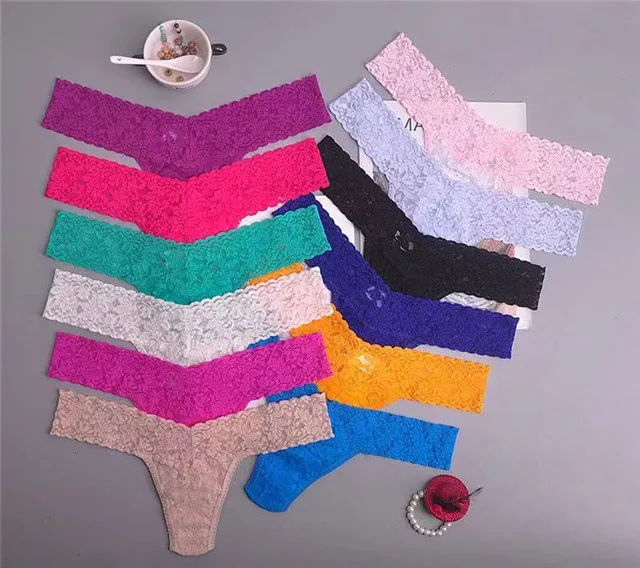 Wholesale European and American Hot Selling Women's Lace Panty Sexy Thong