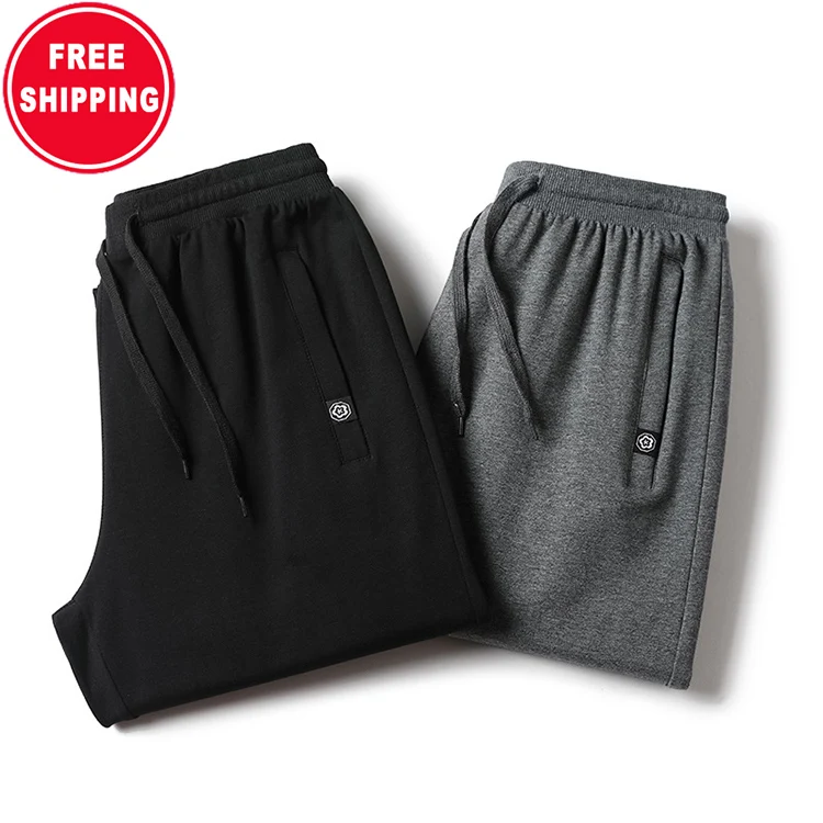 

New fashion solid color loose organic cotton trousers sweat pant sweat track jogger pant for men